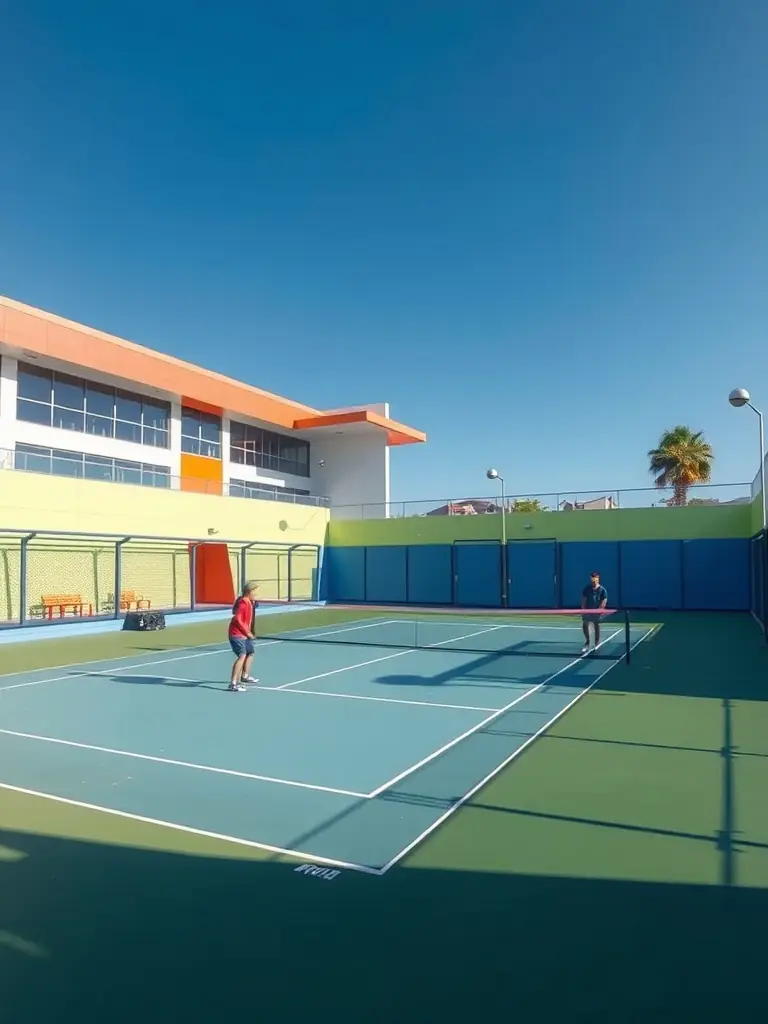 An action shot of padel players competing in a friendly tournament at TPCP TENNIS PADEL CLUB PUILBOREAU, emphasizing the fun and competitive spirit of the padel program.